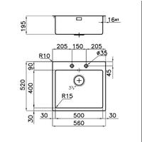 Pomivalno korito FOSTER KE flush-mount 2265 050